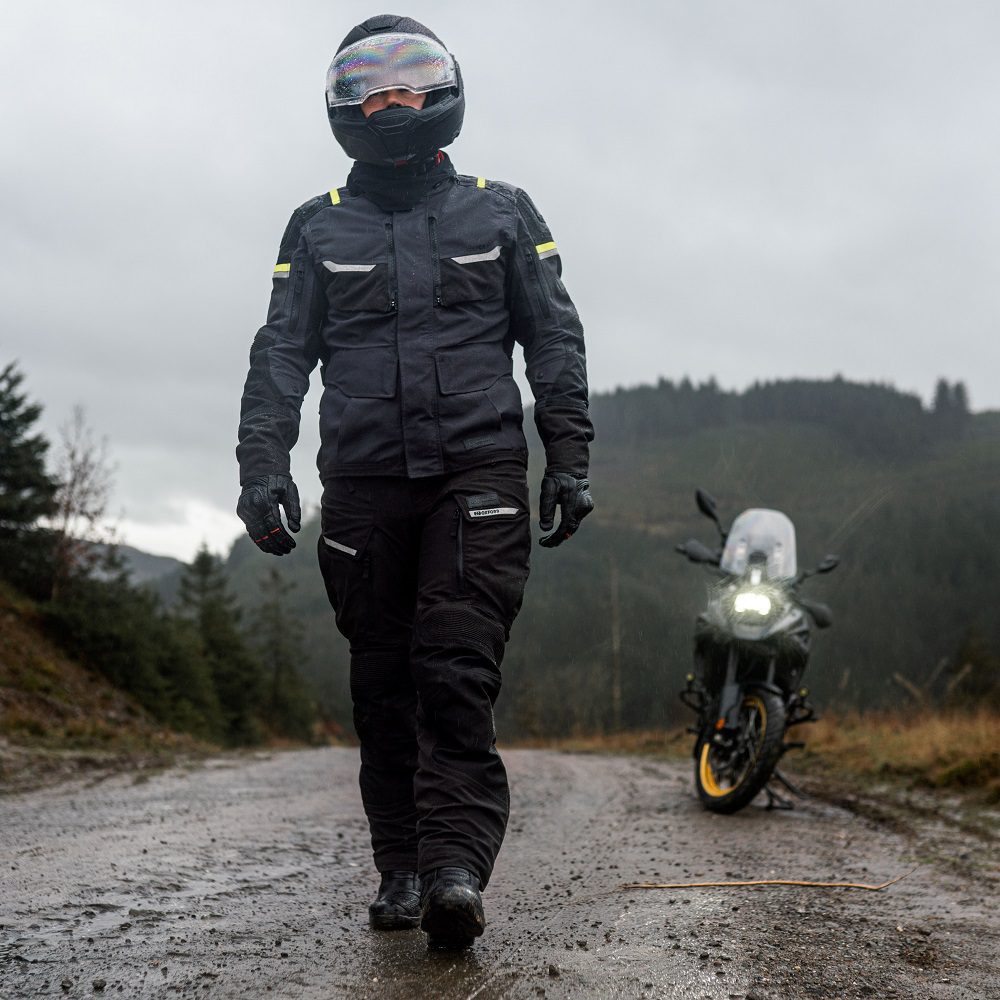 Oxford Stormland TriLaminate Motorcycle Jacket Grey Lifestyle 6