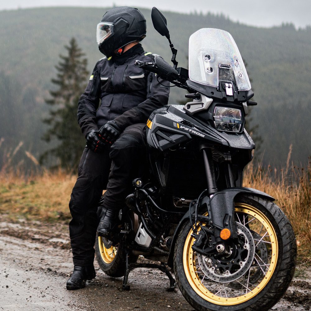 Oxford Stormland TriLaminate Motorcycle Jacket Grey Lifestyle 7