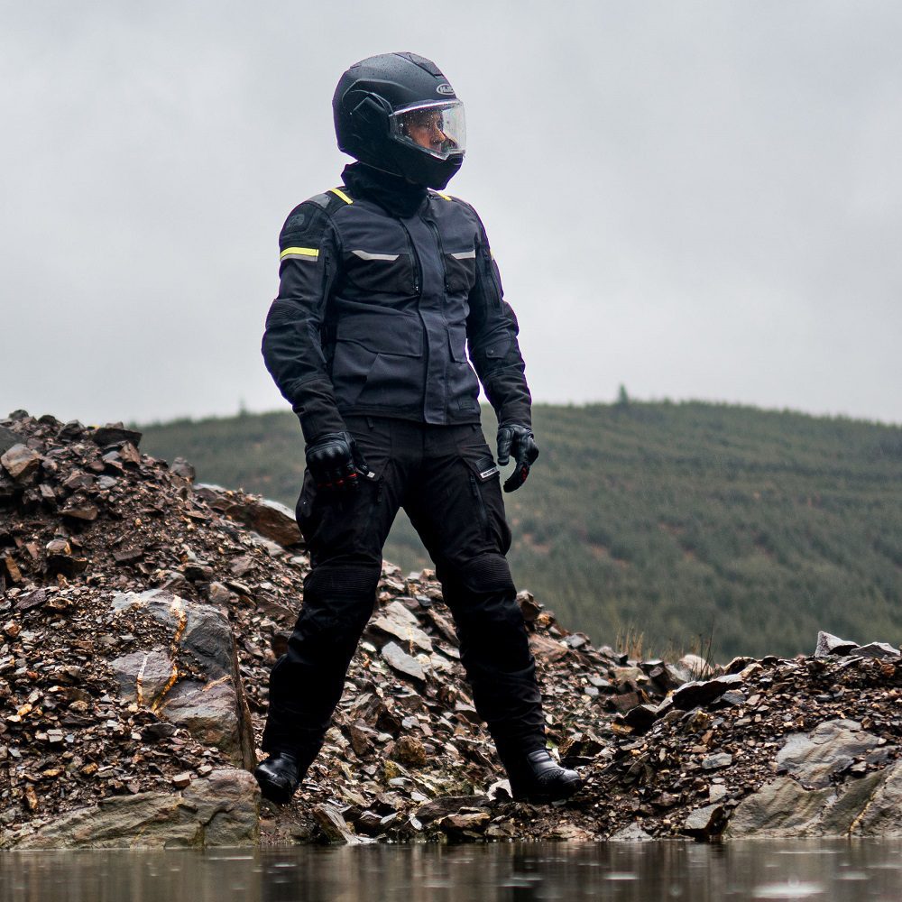 Oxford Stormland TriLaminate Motorcycle Jacket Grey Lifestyle 9