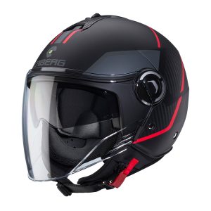 Caberg Riviera v4 X Geo Motorcycle Helmet – Black/Red/Anthracite Caberg Riviera V4X Geo Motorcycle Helmet Red 1