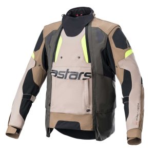 Alpinestars Halo Drystar Motorcycle Jacket – Khaki/Sand/Yellow Alpinestars Halo Drystar Motorcycle Jacket Khaki Sand 1