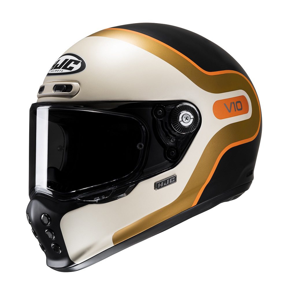 HJC V10 Grape Vintage Motorcycle Orange 1