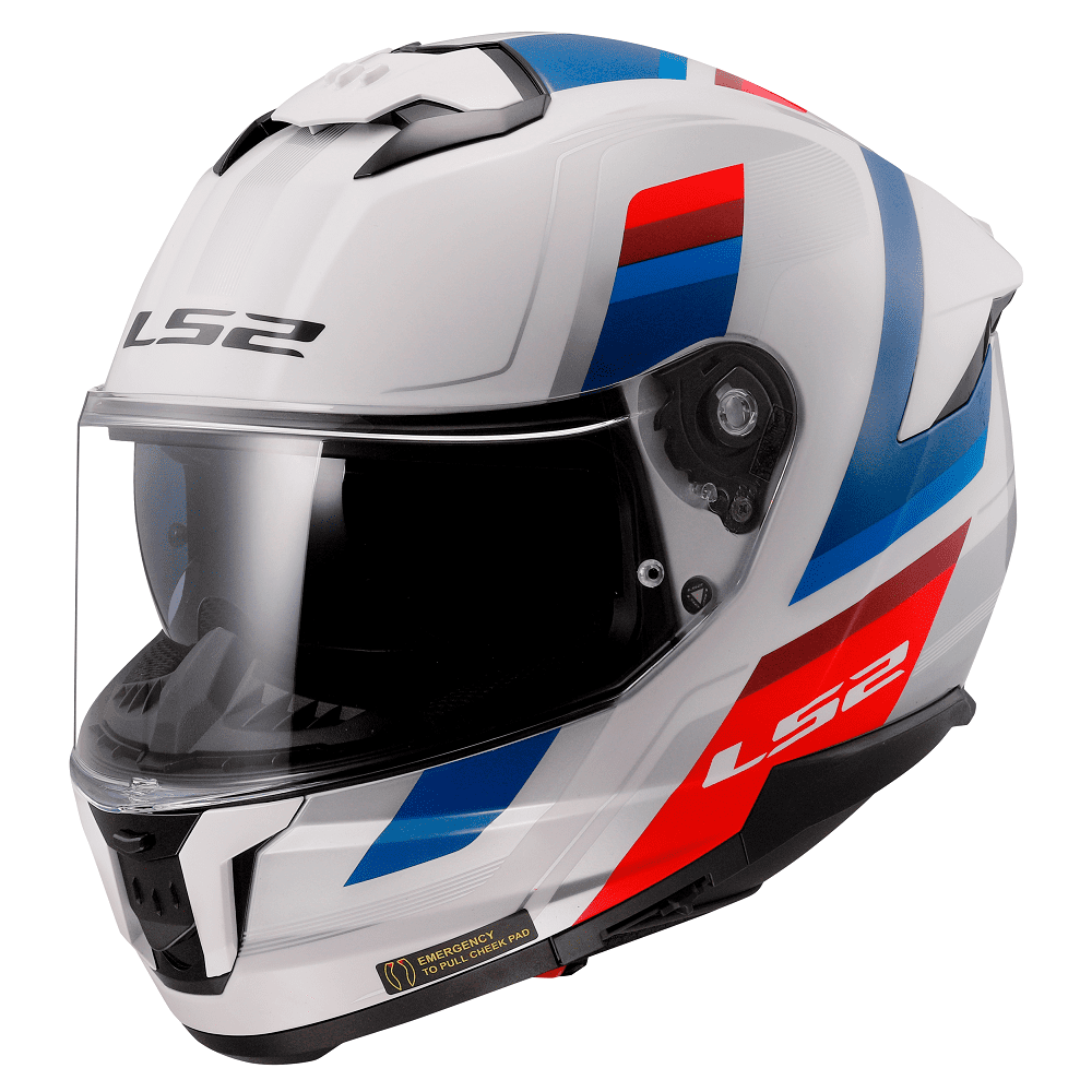 LS2 FF808 Stream II Vintage Motorcycle Helmet White 1