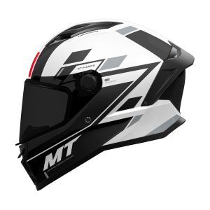 MT Stinger 2 Zivze Motorcycle Helmet Black White 1