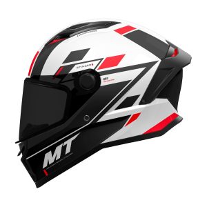 MT Stinger 2 Zivze Motorcycle Helmet Black White Red 1