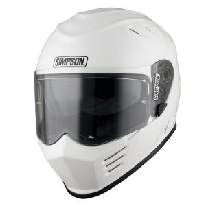 Simpson Venom 06 Plain Motorcycle Helmet White 1