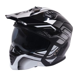 Stealth Fighter Orbit Dual Sport Motorcycle Helmet White 1