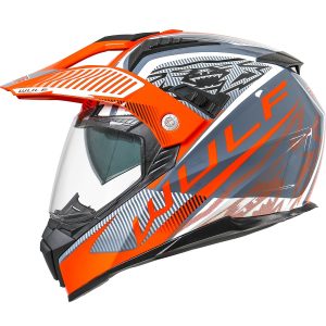 Wulfsport Optima Motorcycle Helmet – Orange Wulfsport Optima Dual Sport Helmet Orange 1