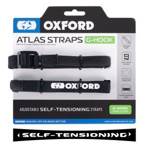 Oxford Atlas G-Hook Motorcycle Luggage Straps 17 mm OX303 1