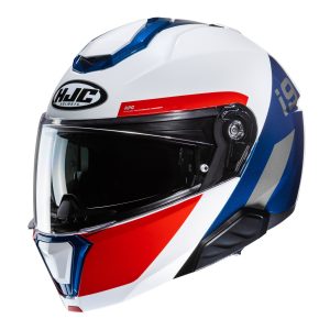 HJC I91 Bina Motorcycle Helmet White Blue Red 1