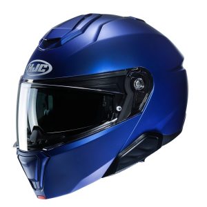 HJC I91 Plain Motorcycle Helmet Metallic Blue 1