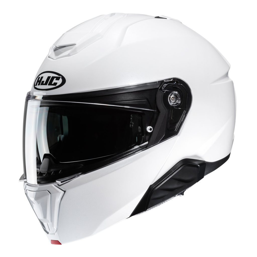 HJC I91 Plain Motorcycle Helmet Pearl White 1
