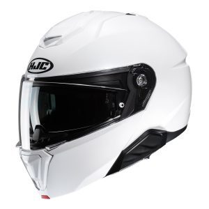 HJC I91 Plain Motorcycle Helmet Pearl White 1