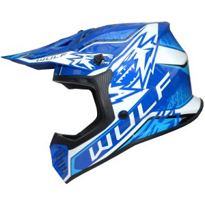 Wulfsport Cub Air-X Motorcycle Helmet – Blue Wulfsport Cub Air-X Kids Motocross Helmet Blue 1