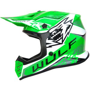 Wulfsport Cub Air-X Kids Motocross Helmet Green 1