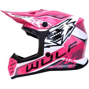 Wulfsport Cub Air-X Kids Motocross Helmet Pink 1