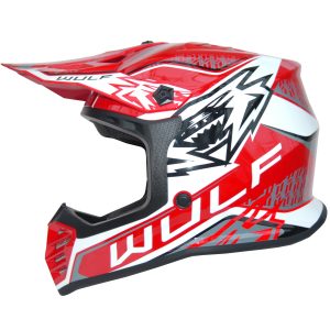 Wulfsport Cub Air-X Kids Motocross Helmet Red 1