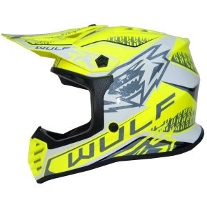 Wulfsport Cub Air-X Kids Motocross Helmet Yellow 1