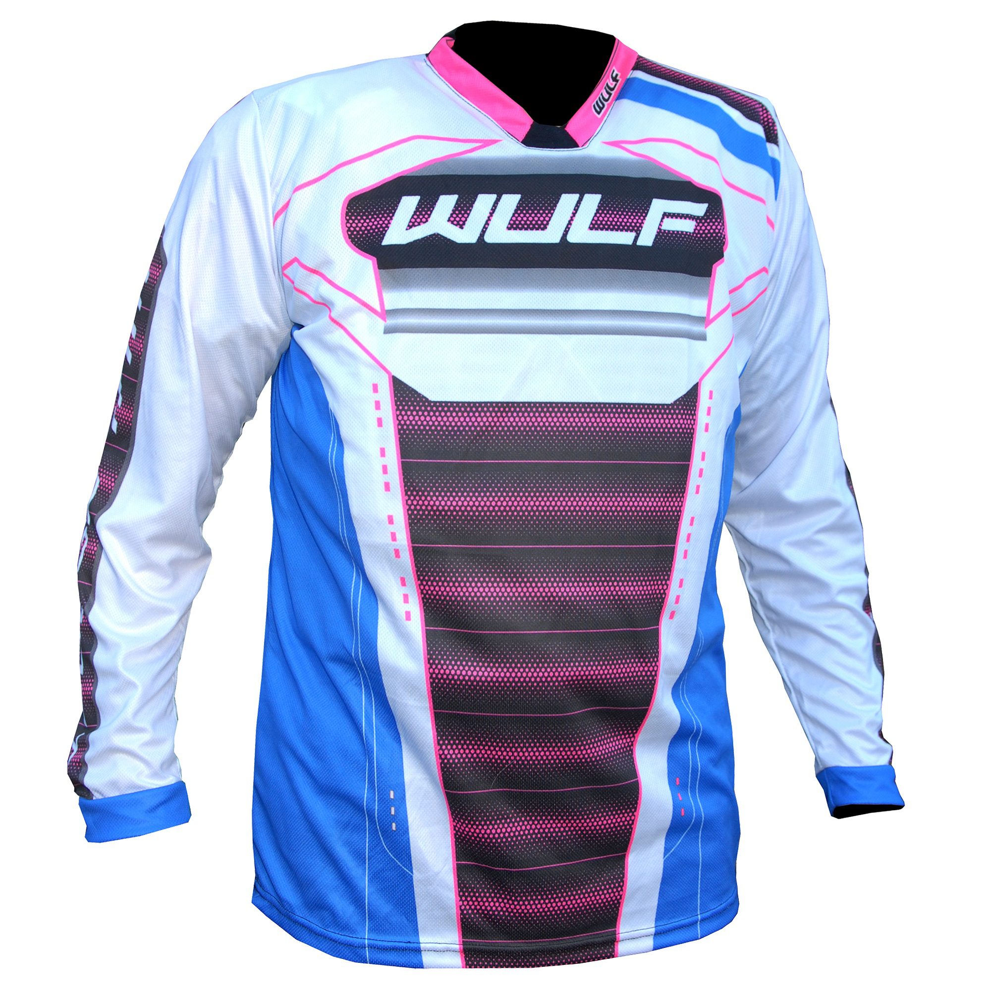 Wulfsport Corsair Motocross Jersey Pink Blue 1