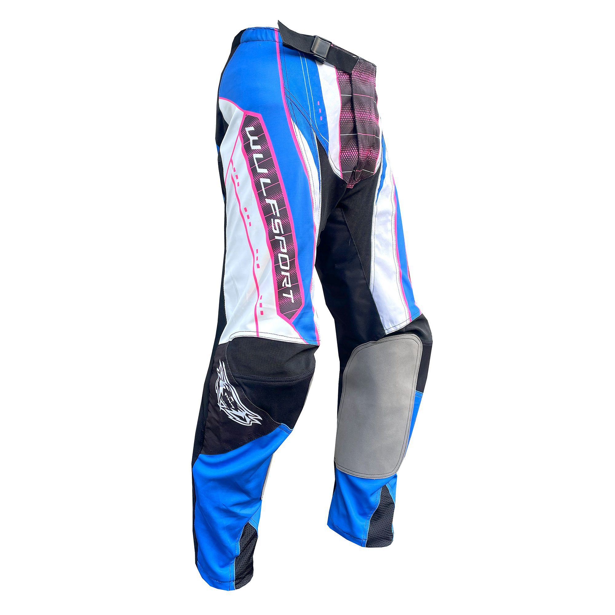 Wulfsport Corsair Motocross Trousers Pink Blue 1