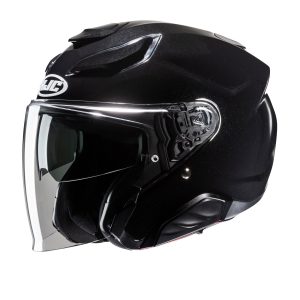 HJC F31 Plain Motorcycle Helmet Black 1