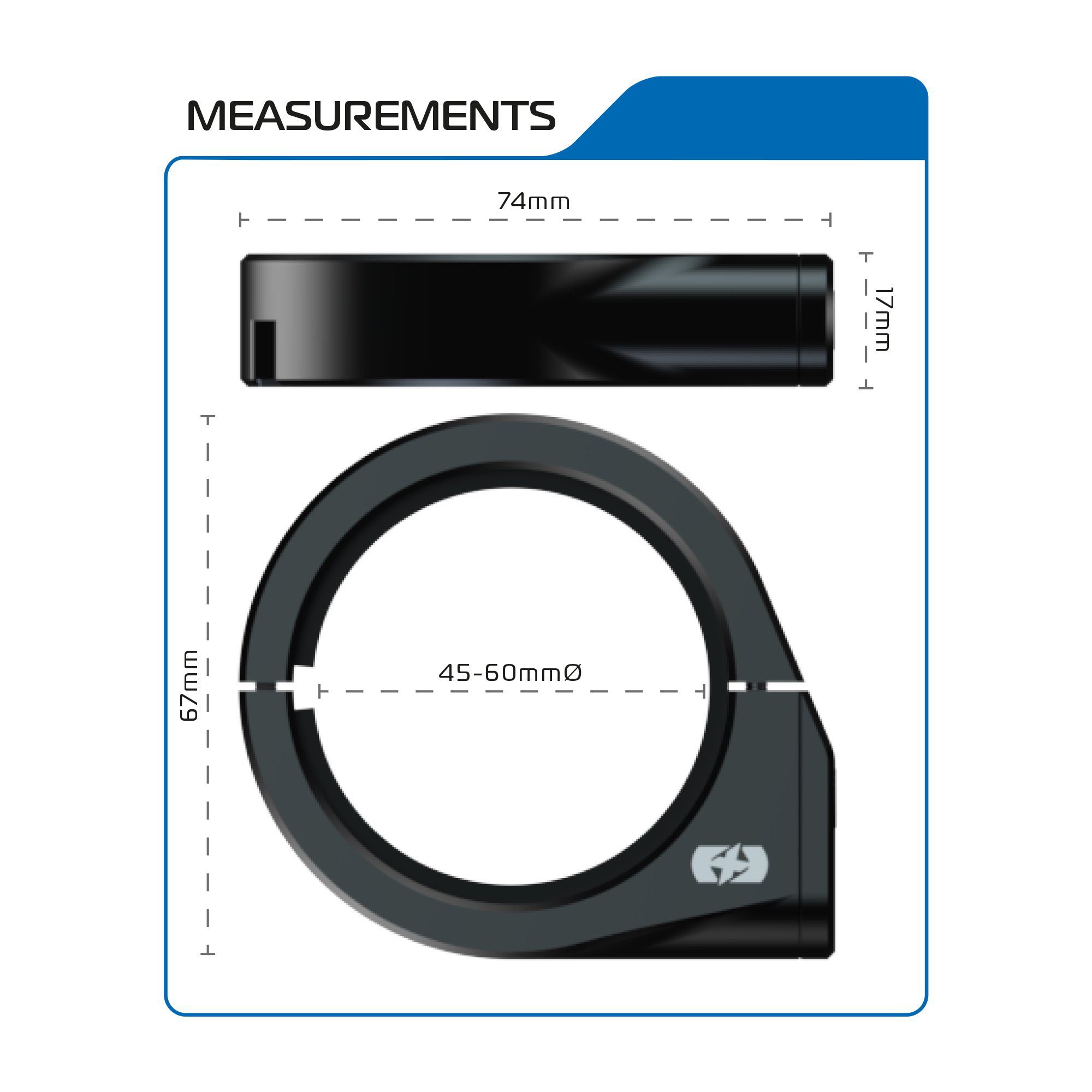 Oxford Motorcycle Fork Mount Lighting Adapters OX539 3