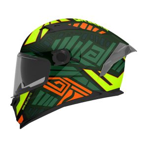 MT Braker Zebra Motorcycle Helmet – Black/Green MT Braker Zebra Motorcycle Helmet Black Green 1