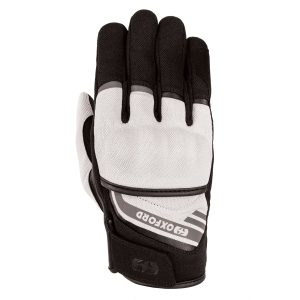Oxford Dakar 1.0 Mens Motorcycle Gloves Silver Black 1