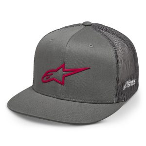 Alpinestars 3D Ageless Motorcycle Hat – Grey/Red Alpinestars 3D Ageless Hat Grey Red 1