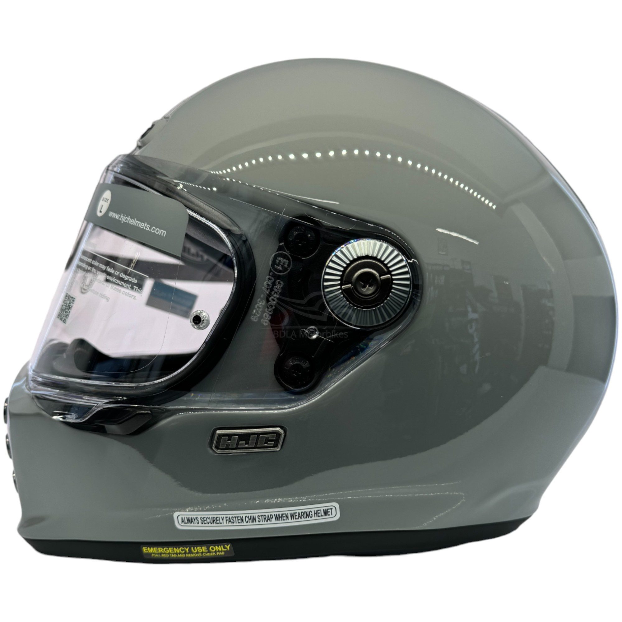 HJC V10 Plain Vintage Motorcycle Helmet Nardy Grey 2