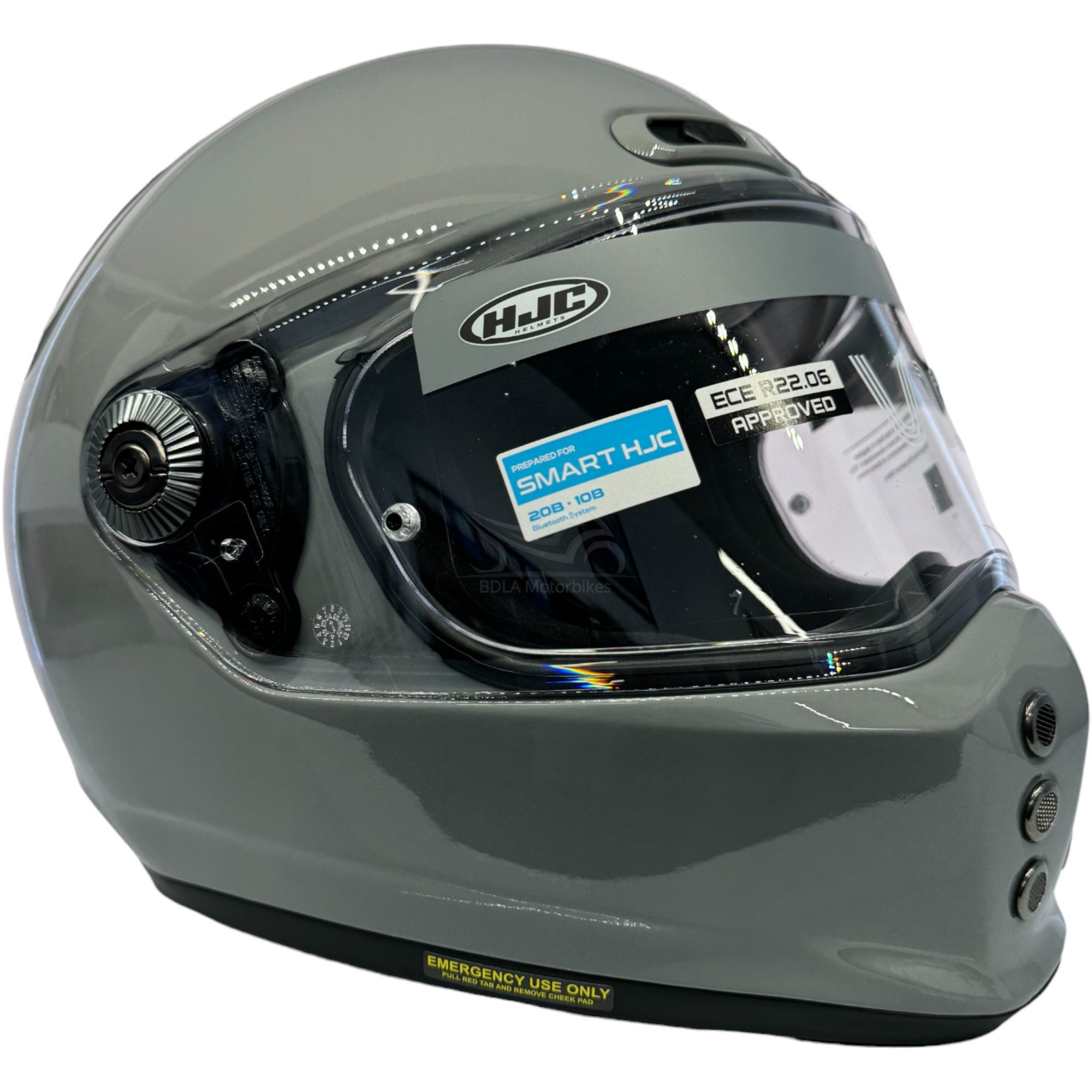 HJC V10 Plain Vintage Motorcycle Helmet Nardy Grey 5