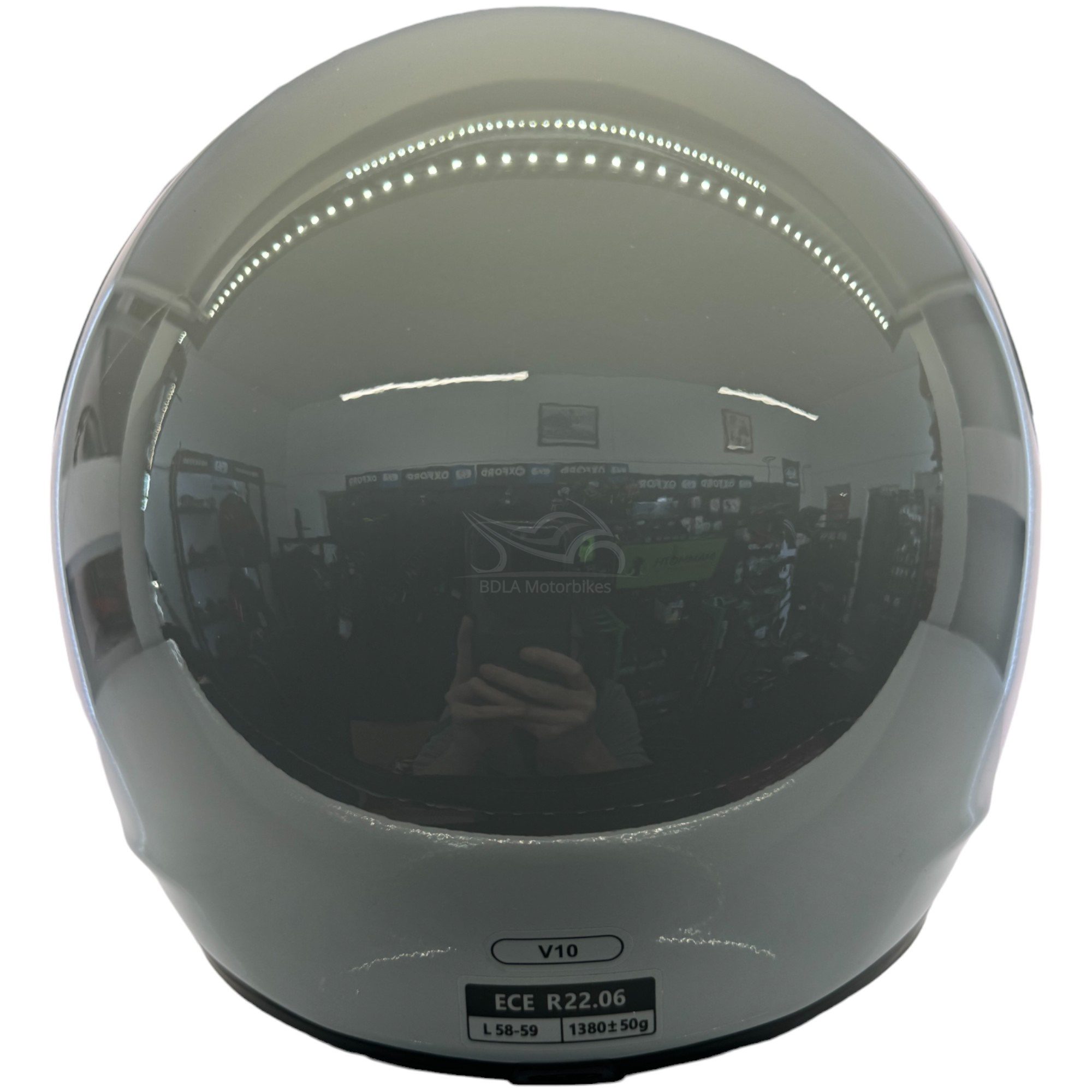 HJC V10 Plain Vintage Motorcycle Helmet Nardy Grey 7