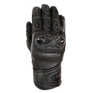 Oxford Cypher 1.0 Leather Motorcycle Gloves Stealth Black 1