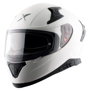 Axor Apex Plain Motorcycle Helmet – White Axor Apex Plain Motorcycle Helmet White 1
