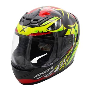 Axor Rage Python Motorcycle Helmet – Red/Yellow/Black Axor Rage Python Motorcycle Helmet Red Yellow 1