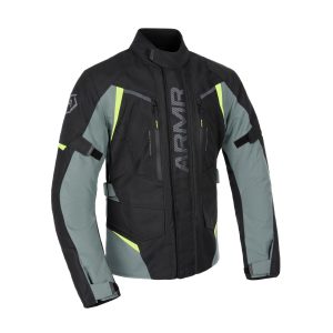 ARMR Kiso 4.0 Mens Motorcycle Jacket Black Green Yellow 1