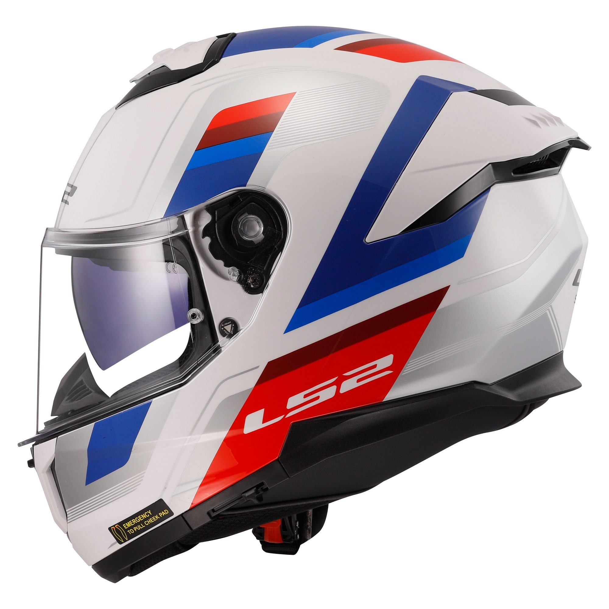 LS2 FF808 Stream II Vintage Motorcycle Helmet White 2
