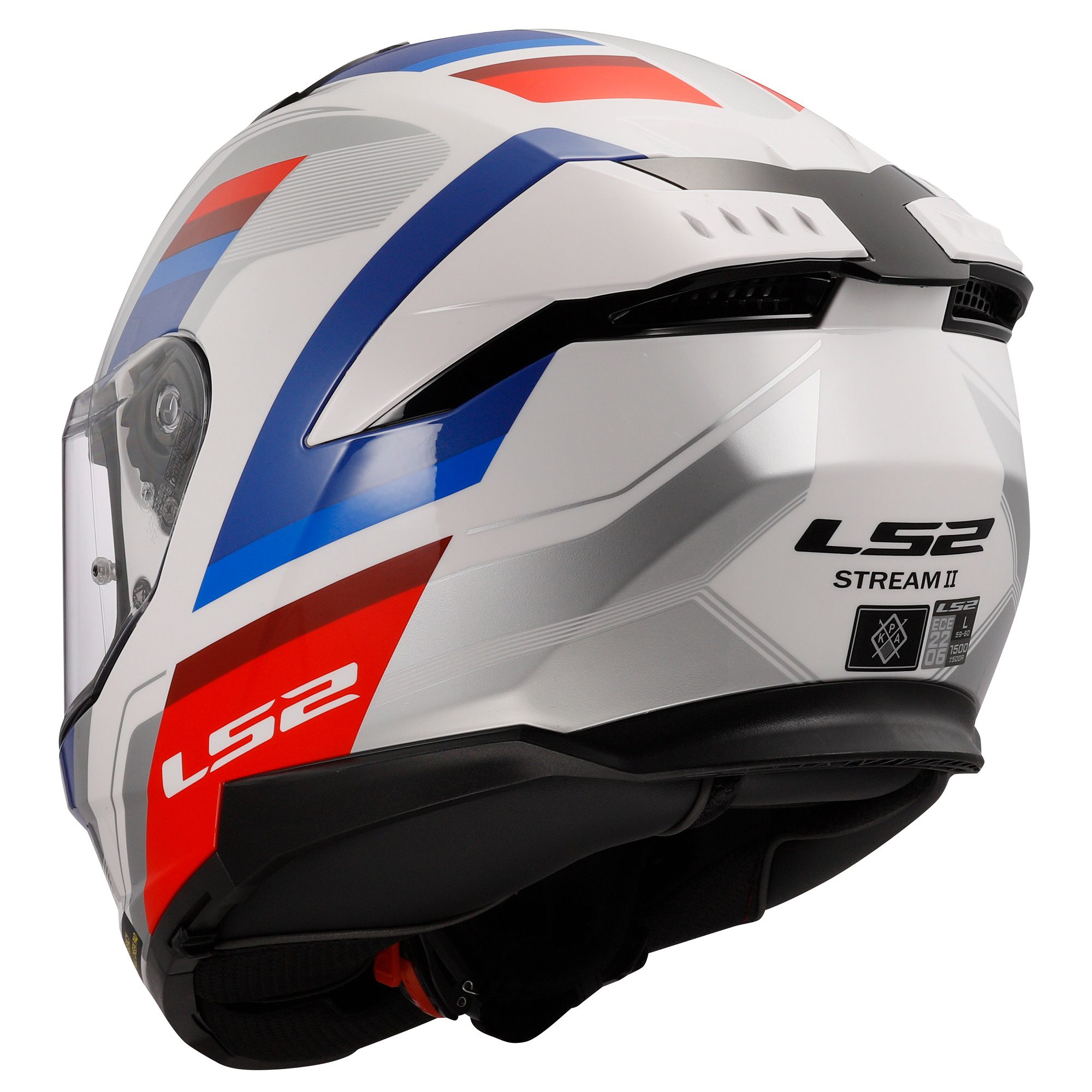 LS2 FF808 Stream II Vintage Motorcycle Helmet White 3