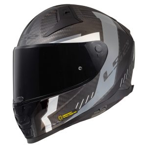 LS2 FF811 Vector II Carbon Grid Motorcycle Helmet – Black/Grey/Red LS2 FF811 Vector II Carbon Grid Motorcycle Helmet Black Grey 1