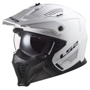 LS2 OF606 Drifter Plain Motorcycle Helmet White 1