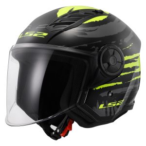 LS2 OF616 Airflow II Brush Motorcycle Helmet – Black/Yellow LS2 OF616 Airflow II Brush Motorcycle Helmet Black Yellow 1