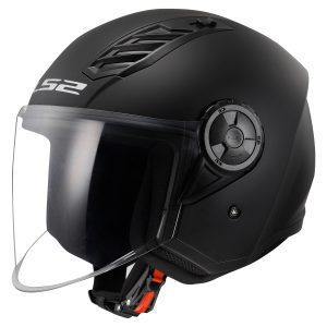 LS2 OF616 Airflow II Plain Motorcycle Helmet Matt Black