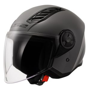 LS2 OF616 Airflow II Plain Motorcycle Helmet Nardo Grey 1