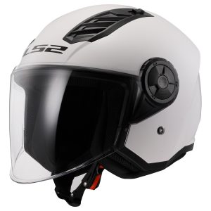 LS2 OF616 Airflow II Plain Motorcycle Helmet White 1