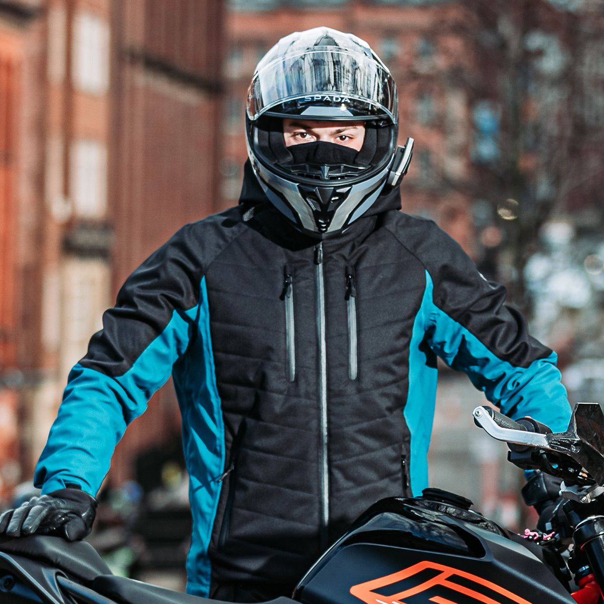 Spada Tino Motorcycle Jacket Black Coral Lifestyle 2