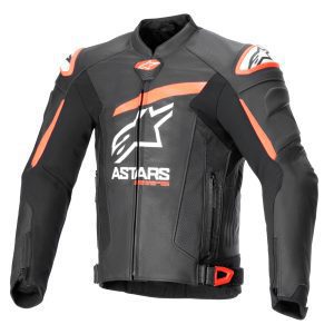 Alpinestars GP Plus R v4 Airflow Leather Motorcycle Jacket – Black/Red Alpinestars GP Plus v4 Mens Leather Motorcycle Jacket Black Red White 1