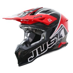 Just1 J39 Thruster Motocross Helmet Red Black White 1