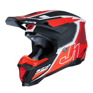 Just1 J40 Flash Motorcycle Helmet – Red/White/Black Just1 J40 Flash Motocross Helmet Red White Black 1