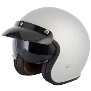 Vcan H589 Plain Motorcycle Helmet Matt Silver 1