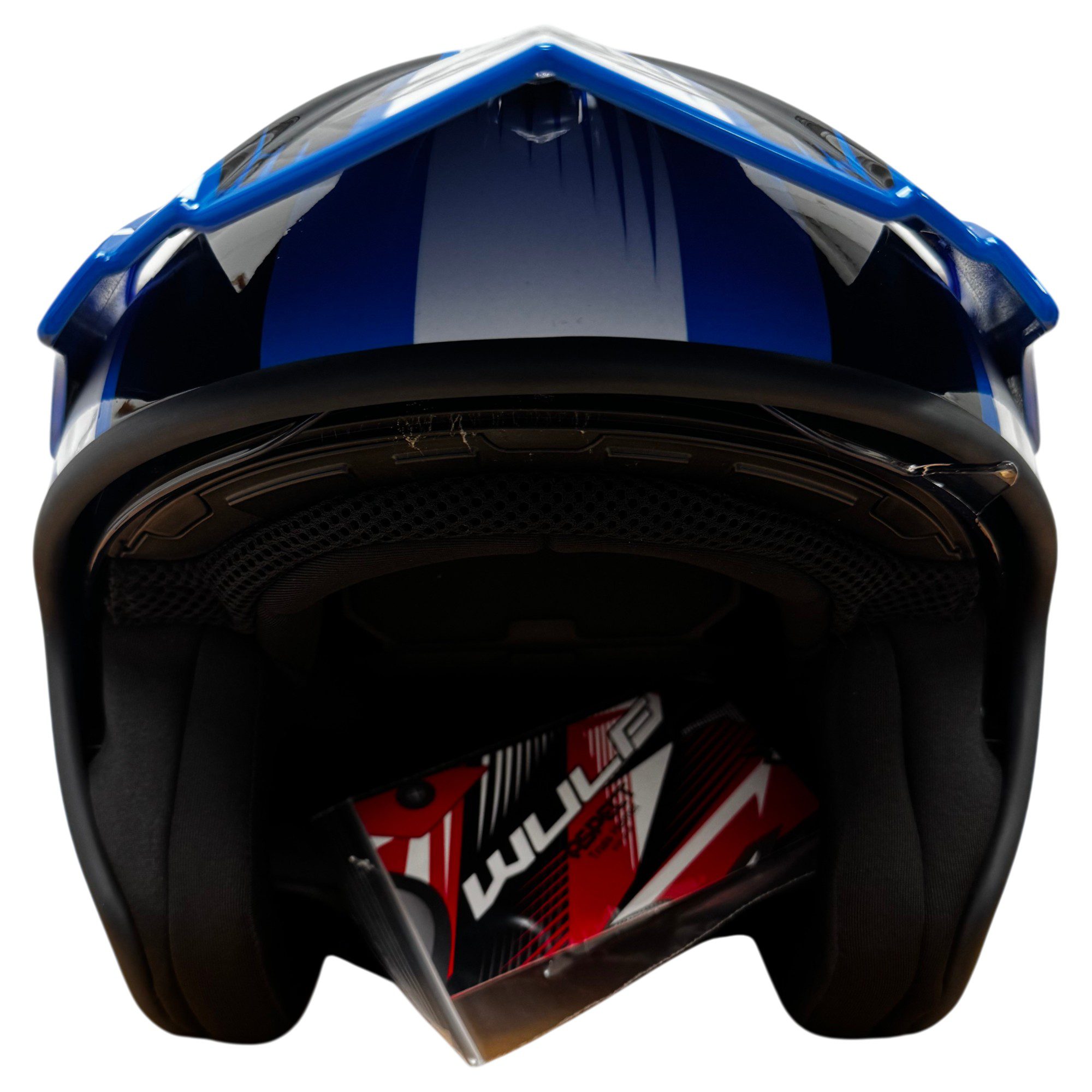 Wulfsport Aspect Motorcycle Helmet Black White 12